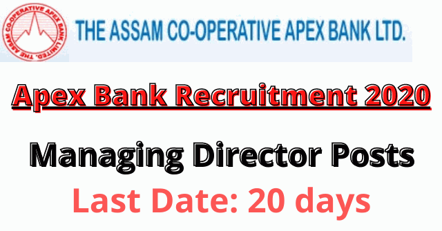 Apex Bank Recruitment Apply For Managing Director Posts