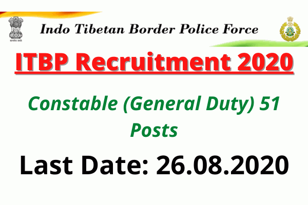 ITBP Recruitment 2020: Apply Online For Constable (General Duty) 51 Posts