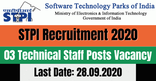 STPI Recruitment 2020: Apply Online For 03 Technical Staff Posts Vacancy