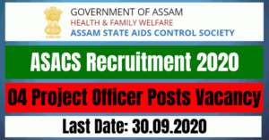 ASACS Recruitment 2020: Apply For 04 Project Officer Posts Vacancy