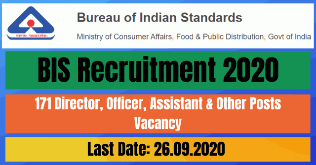 BIS Recruitment 2020: Apply Online For 171 Director, Officer, Assistant & Other Posts Vacancy