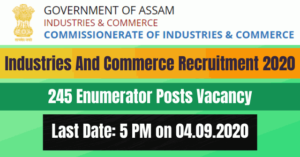 Industries And Commerce Recruitment 2020: Apply For 245 Enumerator Posts Vacancy