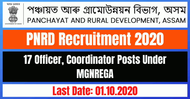 PNRD Recruitment 2020: Apply Online For 17 Officer, Coordinator Posts Under MGNREGA