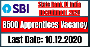 SBI Apprentices Recruitment 2020: 8500 Apprentices Vacancy