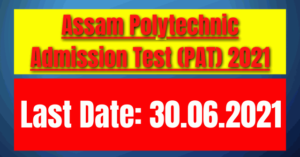 Polytechnic Admission Test 2021- PAT Apply Online