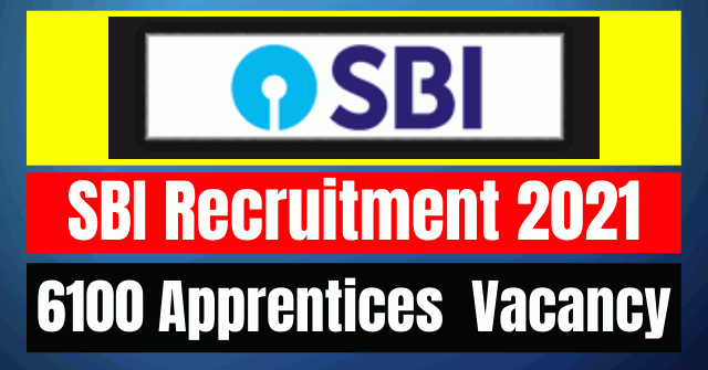 SBI Apprentices Recruitment 2021: 6100 Vacancy
