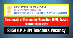 DEE Teachers Recruitment 2021: 9354 (LP & UP) Vacancy