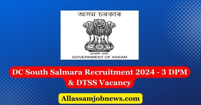 DC South Salmara Recruitment 2024 - 3 DPM & DTSS Vacancy