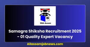Samagra Shiksha Recruitment 2025 - 01 Quality Expert Vacancy
