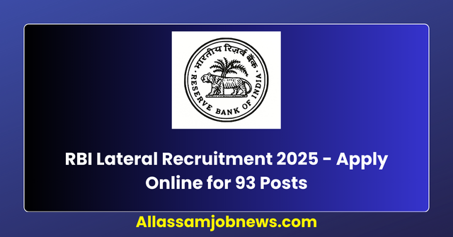 RBI Lateral Recruitment 2025 - Apply Online for 93 Posts