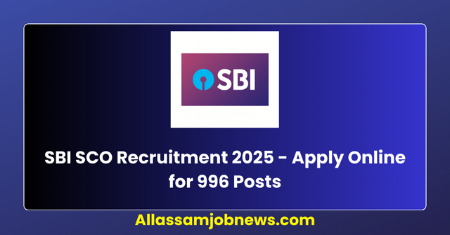 SBI SCO Recruitment 2025 - Apply Online for 996 Posts