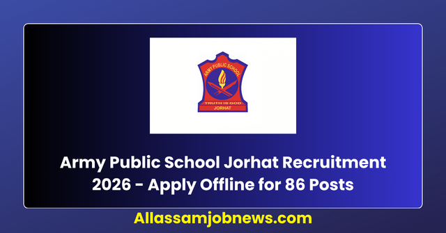 Army Public School Jorhat Recruitment 2026 - Apply Offline for 86 Posts