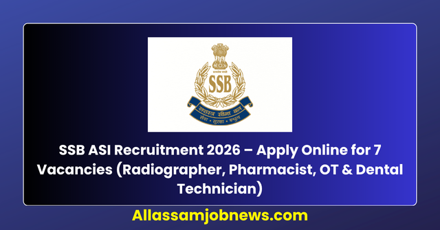 SSB ASI Recruitment 2026 – Apply Online for 7 Vacancies