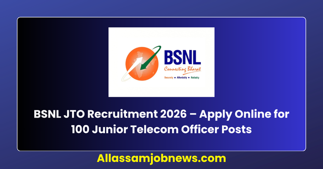 BSNL JTO Recruitment 2026 – Apply Online for 100 Junior Telecom Officer Posts