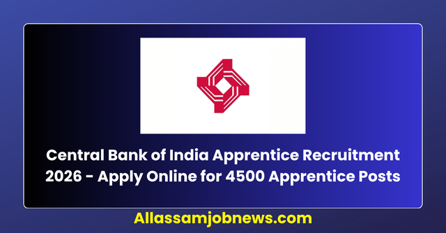Central Bank of India Apprentice Recruitment 2026 - Apply Online for 4500 Apprentice Posts
