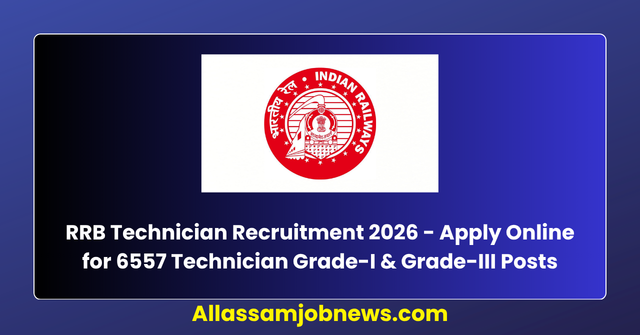 RRB Technician Recruitment 2026 - Apply Online for 6557 Technician Grade-I & Grade-III Posts