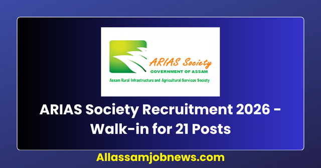 ARIAS Society Recruitment 2026 - Walk-in for 21 Posts | Interview Schedule, Eligibility, Salary & Complete Details